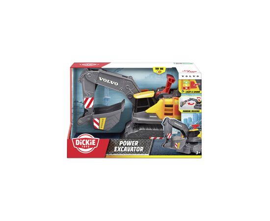 Спецтехника Dickie Toys Экскаватор Volvo. Строительная сила со звуковыми и световыми эффектами, 30 см (3725012), изображение 3 Спецтехника Dickie Toys Экскаватор Volvo. Строительная сила со звуковыми и световыми эффектами, 30 см (3725012), изображение 3