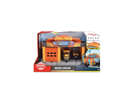 Игровой набор Dickie Toys Вольво. Строительная микростанция со звуковыми и световыми эффектами, 3 машины (3725010), изображение 2 Игровой набор Dickie Toys Вольво. Строительная микростанция со звуковыми и световыми эффектами, 3 машины (3725010), изображение 2