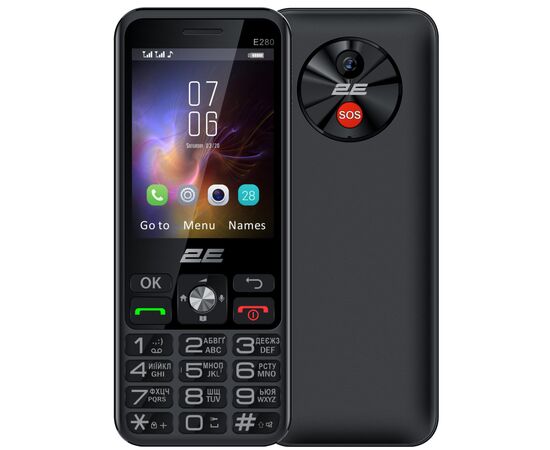 Мобільний телефон 2E E280 2025 Black (694743656220)