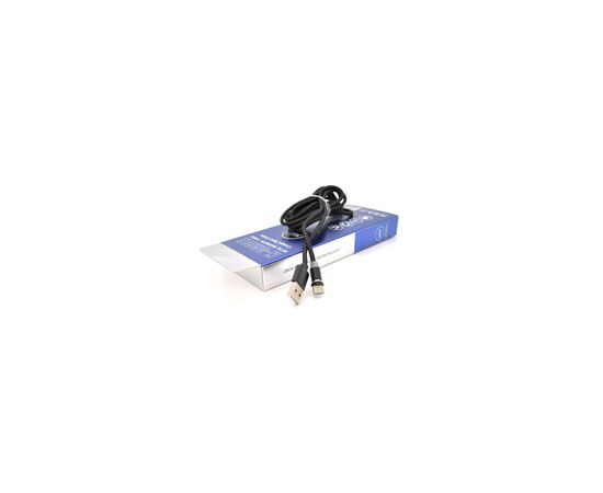 Дата кабель USB 2.0 to Lightning 1.0m 2A magnetic nylon black Pipo (18167)