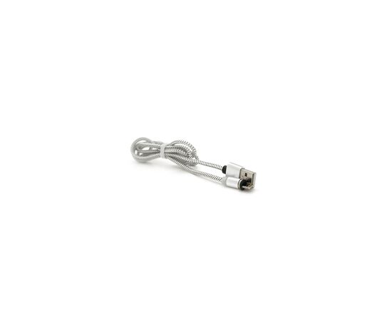 Дата кабель USB 2.0 to Lightning 1.0m 2A magnetic nylon silver Pipo (18168)