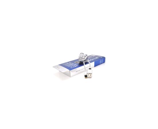 Дата кабель USB 2.0 to Lightning 2.0m 2A magnetic nylon silver Pipo (18169)