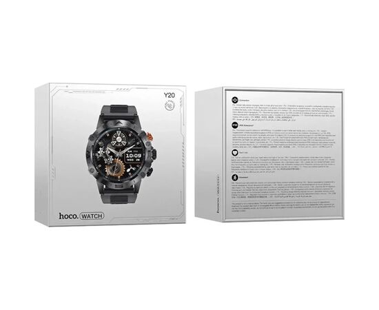 Смарт-часы HOCO Y20 Smart sports watch(call version) Black (6942007619400), изображение 4 Смарт-часы HOCO Y20 Smart sports watch(call version) Black (6942007619400), изображение 4
