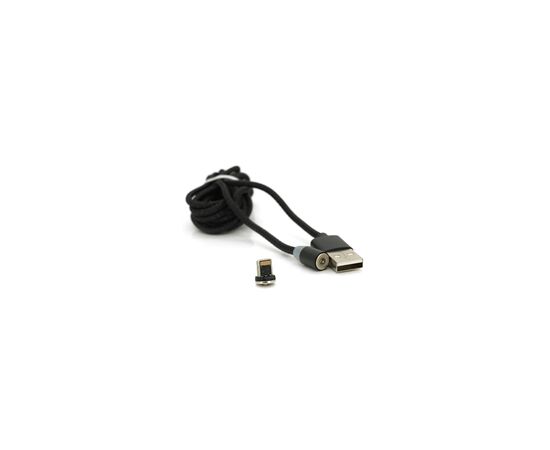 Дата кабель USB 2.0 to Lightning 2.0m 2A magnetic nylon black PiPo (18166), изображение 3 Дата кабель USB 2.0 to Lightning 2.0m 2A magnetic nylon black PiPo (18166), изображение 3