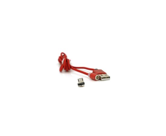 Дата кабель USB 2.0 to Micro 5P 1.0m 2A magnetic nylon red PiPo (18164), изображение 5 Дата кабель USB 2.0 to Micro 5P 1.0m 2A magnetic nylon red PiPo (18164), изображение 5