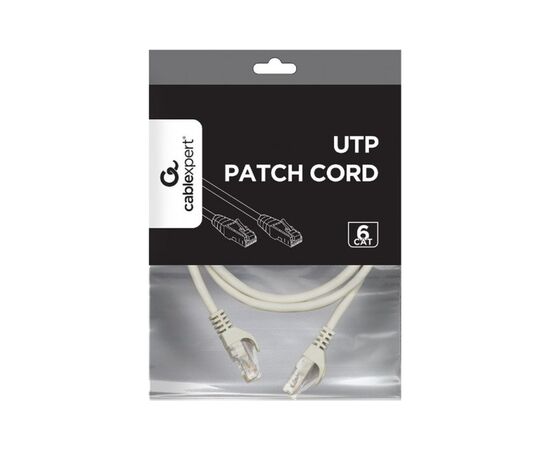 Патч-корд 3м UTP cat 6 CU gray Cablexpert (PP6U-CU-3M), изображение 2 Патч-корд 3м UTP cat 6 CU gray Cablexpert (PP6U-CU-3M), изображение 2