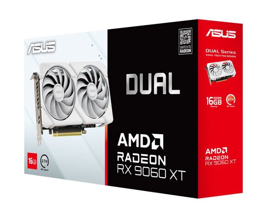 Видеокарта ASUS Radeon RX 9060 XT 16Gb DUAL WHITE OC (DUAL-RX9060XT-16G-WHITE), изображение 12 Видеокарта ASUS Radeon RX 9060 XT 16Gb DUAL WHITE OC (DUAL-RX9060XT-16G-WHITE), изображение 12
