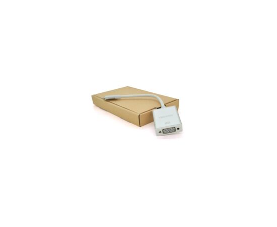 Переходник USB-C M to VGA F 0.1m silver VEGGIEG (TV-S/W/01018)