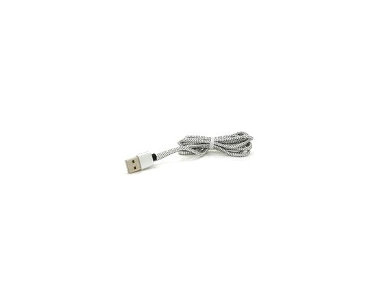 Дата кабель USB 2.0 to Lightning 2.0m 2A magnetic nylon silver PiPo (18169), изображение 2