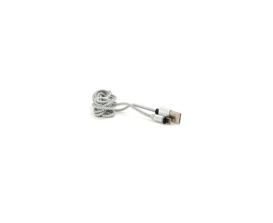 Дата кабель USB 2.0 to Lightning 2.0m 2A magnetic nylon silver PiPo (18169), изображение 5