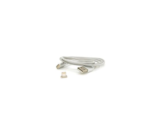 Дата кабель USB 2.0 to Lightning 1.0m 2A magnetic nylon silver Voltronic (YT-MCFB-L/S/13190/09165), изображение 2 Дата кабель USB 2.0 to Lightning 1.0m 2A magnetic nylon silver Voltronic (YT-MCFB-L/S/13190/09165), изображение 2