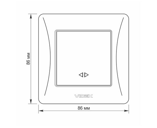 Переключатель Videx BINERA 1кл промежуточный черный графит (VF-BNSW1I-BG), изображение 5
