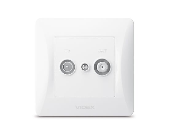 ТВ розетка Videx BINERA TV + SAT кінцева біла (VF-BNSK2TVS), зображення 2 ТВ розетка Videx BINERA TV + SAT кінцева біла (VF-BNSK2TVS), зображення 2