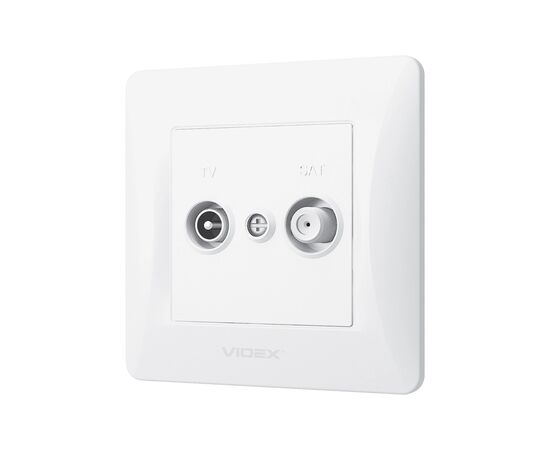 ТВ розетка Videx BINERA TV + SAT кінцева біла (VF-BNSK2TVS) ТВ розетка Videx BINERA TV + SAT кінцева біла (VF-BNSK2TVS)