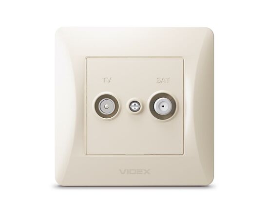 ТВ розетка Videx BINERA TV+SAT конечная кремовая (VF-BNSK2TVSATE-CR), изображение 2 ТВ розетка Videx BINERA TV+SAT конечная кремовая (VF-BNSK2TVSATE-CR), изображение 2