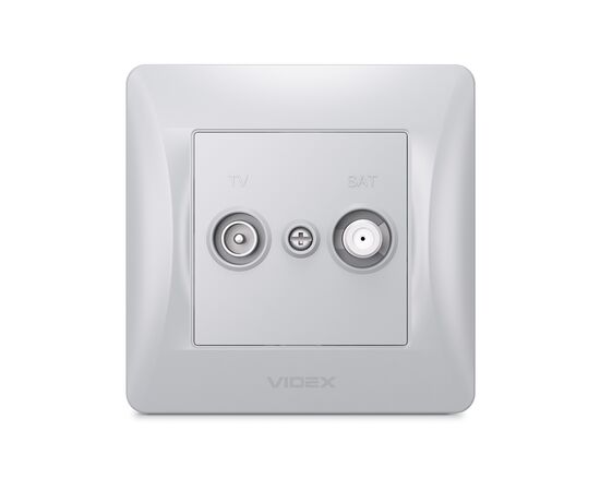 ТВ розетка Videx BINERA TV+SAT конечная серебряный шёлк (VF-BNSK2TVSATE-SS), изображение 2 ТВ розетка Videx BINERA TV+SAT конечная серебряный шёлк (VF-BNSK2TVSATE-SS), изображение 2