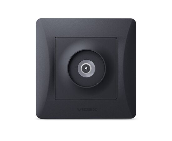 ТВ розетка Videx BINERA TV одинарна телевізійна чорні (VF-BNSK1TVME-BG), зображення 2 ТВ розетка Videx BINERA TV одинарна телевізійна чорні (VF-BNSK1TVME-BG), зображення 2