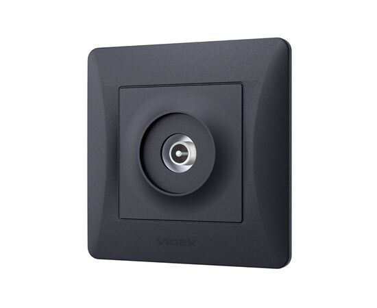 ТВ розетка Videx BINERA TV одинарна телевізійна чорні (VF-BNSK1TVME-BG) ТВ розетка Videx BINERA TV одинарна телевізійна чорні (VF-BNSK1TVME-BG)