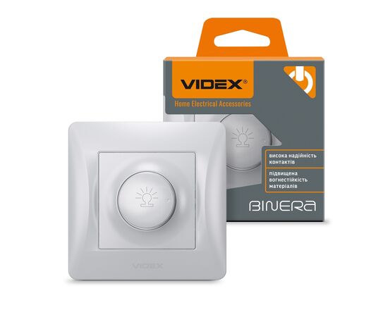 Светорегулятор Videx BINERA 600Вт сереб (VF-BNDM600-SS), изображение 4 Светорегулятор Videx BINERA 600Вт сереб (VF-BNDM600-SS), изображение 4