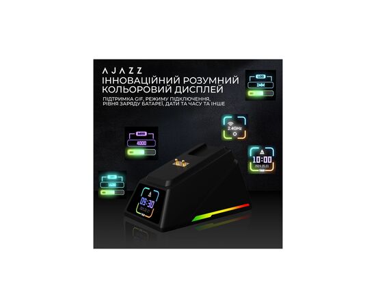 Мышка Ajazz AJ159 APEX Wireless/Bluetooth/USB Black (AJM159-A-B), изображение 12 Мышка Ajazz AJ159 APEX Wireless/Bluetooth/USB Black (AJM159-A-B), изображение 12