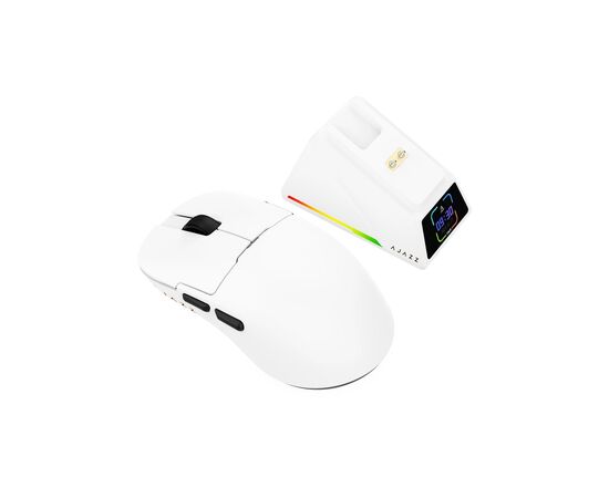Мишка Ajazz AJ159 APEX Wireless/Bluetooth/USB White (AJM159-A-W), зображення 2 Мишка Ajazz AJ159 APEX Wireless/Bluetooth/USB White (AJM159-A-W), зображення 2