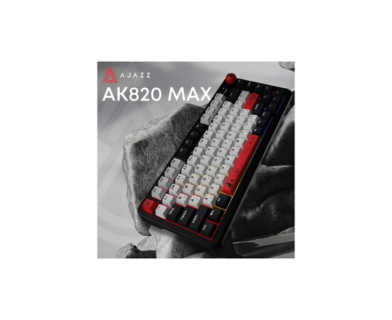 Клавіатура Ajazz AK820 MAX Avocado Switch Black RGB USB/Wireless/Bluetooth UA Black (AK820MAX-AS-BG), зображення 6 Клавіатура Ajazz AK820 MAX Avocado Switch Black RGB USB/Wireless/Bluetooth UA Black (AK820MAX-AS-BG), зображення 6