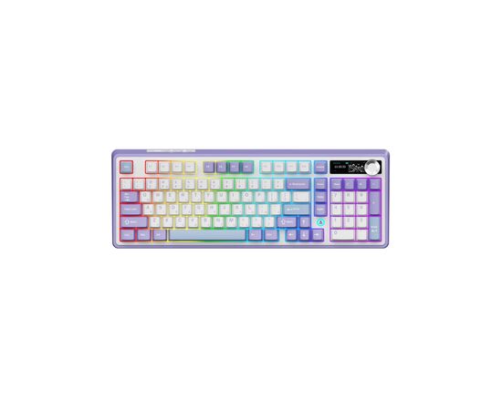 Клавіатура Ajazz AK980 Clear Sky Switch Purple RGB USB/Wireless/Bluetooth UA Purple (AK980-CS-PWB), зображення 2 Клавіатура Ajazz AK980 Clear Sky Switch Purple RGB USB/Wireless/Bluetooth UA Purple (AK980-CS-PWB), зображення 2