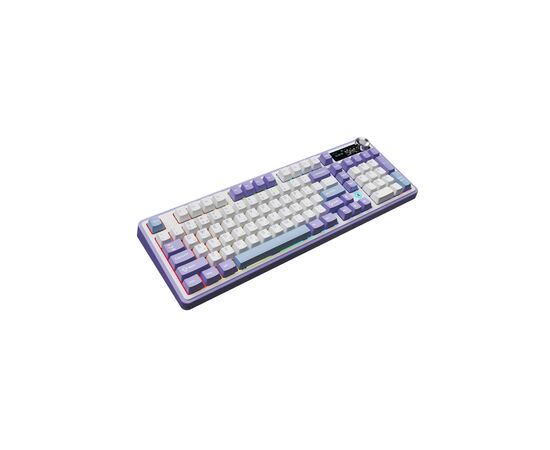 Клавіатура Ajazz AK980 Clear Sky Switch Purple RGB USB/Wireless/Bluetooth UA Purple (AK980-CS-PWB), зображення 3 Клавіатура Ajazz AK980 Clear Sky Switch Purple RGB USB/Wireless/Bluetooth UA Purple (AK980-CS-PWB), зображення 3
