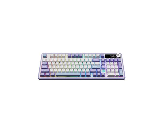 Клавіатура Ajazz AK980 Clear Sky Switch Purple RGB USB/Wireless/Bluetooth UA Purple (AK980-CS-PWB), зображення 5 Клавіатура Ajazz AK980 Clear Sky Switch Purple RGB USB/Wireless/Bluetooth UA Purple (AK980-CS-PWB), зображення 5