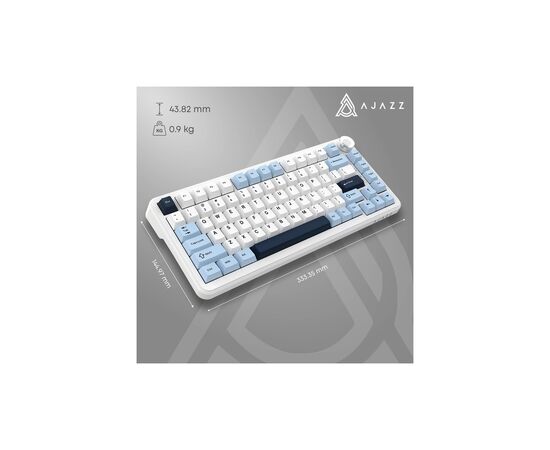 Клавіатура Ajazz AK820 MAX PLUS Daydream Switch RGB Wireless/Bluetooth/USB White (AK820MAX-DD-BWD), зображення 6 Клавіатура Ajazz AK820 MAX PLUS Daydream Switch RGB Wireless/Bluetooth/USB White (AK820MAX-DD-BWD), зображення 6
