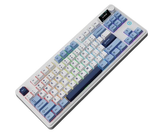 Клавіатура Ajazz AK870 PLUS Murad Switch RGB Wireless/Bluetooth/USB White (AK870-MU-BWD), зображення 2 Клавіатура Ajazz AK870 PLUS Murad Switch RGB Wireless/Bluetooth/USB White (AK870-MU-BWD), зображення 2