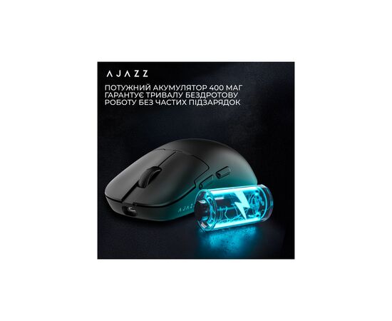 Мышка Ajazz AJ159PRO Wireless/Bluetooth/USB Charging Dock Black (AJ159-PRO-B), изображение 9 Мышка Ajazz AJ159PRO Wireless/Bluetooth/USB Charging Dock Black (AJ159-PRO-B), изображение 9