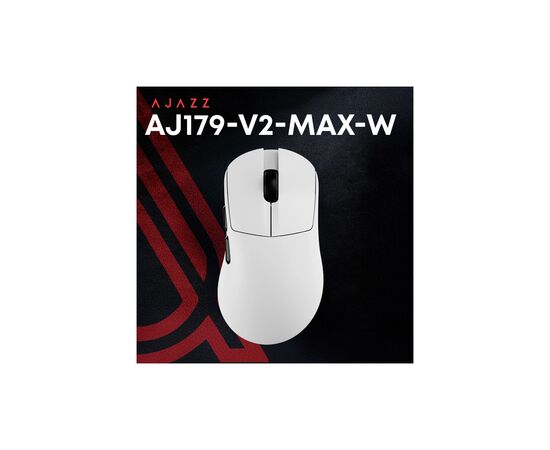 Мышка Ajazz AJ179 V2 MAX Wireless/Bluetooth/USB White (AJ179-V2-MAX-W), изображение 5 Мышка Ajazz AJ179 V2 MAX Wireless/Bluetooth/USB White (AJ179-V2-MAX-W), изображение 5