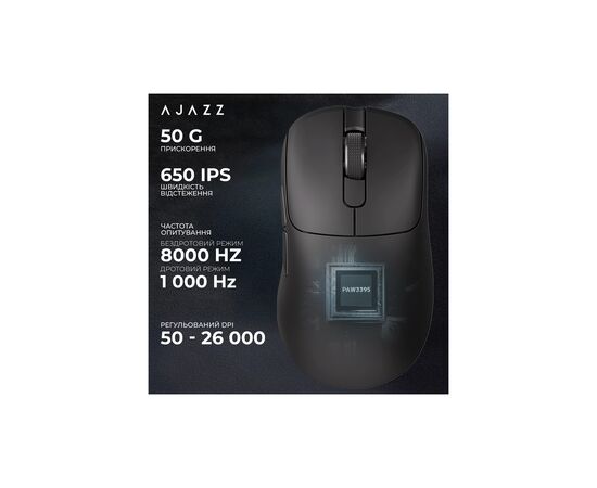 Мышка Ajazz AJ179PRO Wireless/Bluetooth/USB Charging Dock Black (AJ179-PRO-B), изображение 11 Мышка Ajazz AJ179PRO Wireless/Bluetooth/USB Charging Dock Black (AJ179-PRO-B), изображение 11