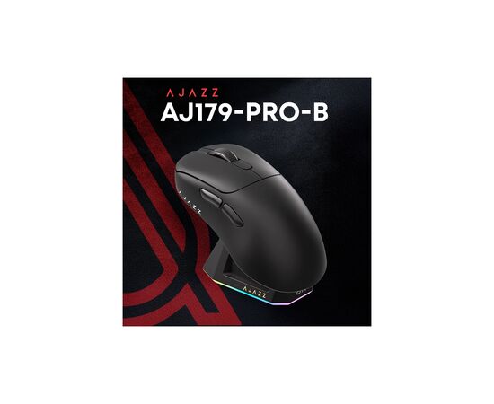 Мышка Ajazz AJ179PRO Wireless/Bluetooth/USB Charging Dock Black (AJ179-PRO-B), изображение 5 Мышка Ajazz AJ179PRO Wireless/Bluetooth/USB Charging Dock Black (AJ179-PRO-B), изображение 5