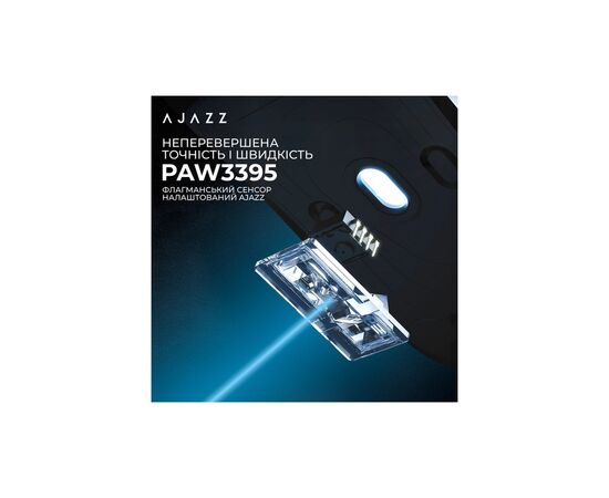 Мышка Ajazz AJ179PRO Wireless/Bluetooth/USB Charging Dock White (AJ179-PRO-W), изображение 7 Мышка Ajazz AJ179PRO Wireless/Bluetooth/USB Charging Dock White (AJ179-PRO-W), изображение 7