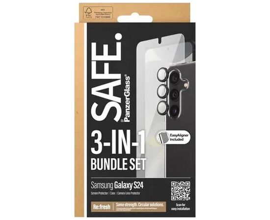 Чехол для мобильного телефона PANZERGLASS 3-in-1 Pack Samsung Galaxy S24 (PG_BSAFE95672), изображение 4 Чехол для мобильного телефона PANZERGLASS 3-in-1 Pack Samsung Galaxy S24 (PG_BSAFE95672), изображение 4