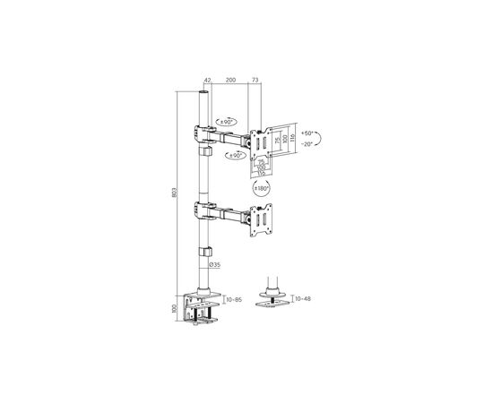Кронштейн OfficePro MA122B, изображение 7