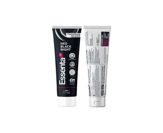 Зубная паста Essenta Pro Neo Black Night 75 мл (8031447500107), изображение 2 Зубная паста Essenta Pro Neo Black Night 75 мл (8031447500107), изображение 2