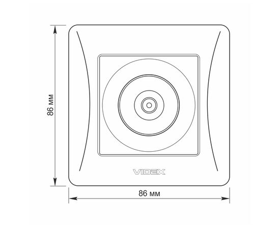 ТВ розетка Videx VF-BNSK1TVME-W, изображение 5 ТВ розетка Videx VF-BNSK1TVME-W, изображение 5
