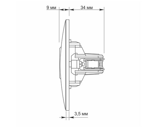 ТВ розетка Videx VF-BNSK1TVME-W, изображение 6 ТВ розетка Videx VF-BNSK1TVME-W, изображение 6