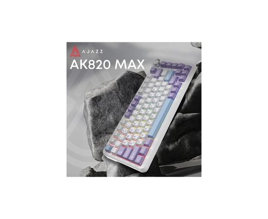 Клавіатура Ajazz AK820 MAX Magnetic Switch RGB USB White (AK820MAX-WM-PWB), зображення 3 Клавіатура Ajazz AK820 MAX Magnetic Switch RGB USB White (AK820MAX-WM-PWB), зображення 3