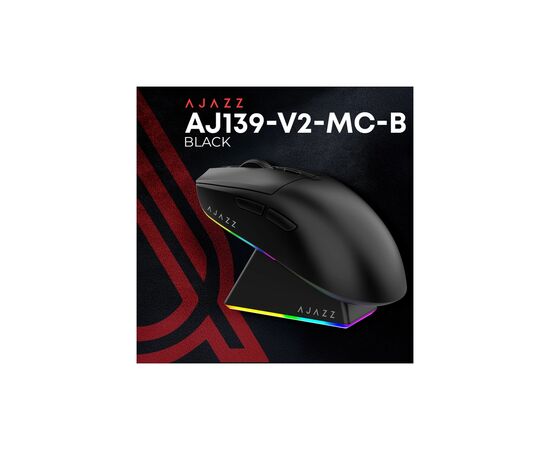 Мышка Ajazz AJ139 V2 MC Wireless/Bluetooth/USB Black (AJ139-V2-MC-B), изображение 6 Мышка Ajazz AJ139 V2 MC Wireless/Bluetooth/USB Black (AJ139-V2-MC-B), изображение 6