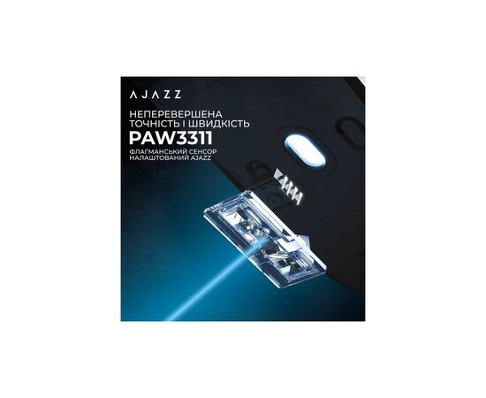 Мышка Ajazz AJ179 V2 MAX Wireless/Bluetooth/USB Black (AJ179-V2-MAX-B), изображение 7 Мышка Ajazz AJ179 V2 MAX Wireless/Bluetooth/USB Black (AJ179-V2-MAX-B), изображение 7