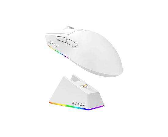 Мышка Ajazz AJ139 V2 MC Wireless/Bluetooth/USB White (AJ139-V2-MC-W), изображение 2 Мышка Ajazz AJ139 V2 MC Wireless/Bluetooth/USB White (AJ139-V2-MC-W), изображение 2