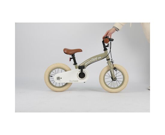 Детский велосипед QPlay Miniby 3 в1, біговел 12",Grey-Green (CB02MiniBy12Grey-Green), изображение 7 Детский велосипед QPlay Miniby 3 в1, біговел 12",Grey-Green (CB02MiniBy12Grey-Green), изображение 7