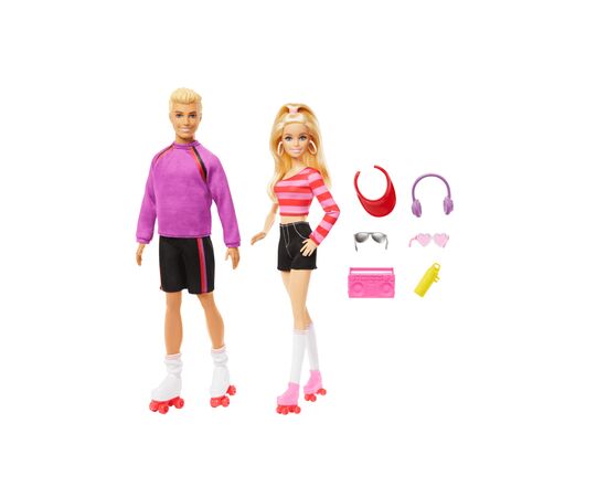 Кукла Barbie набор Барби и Кен На роликах вдвоем (HXK90), изображение 4