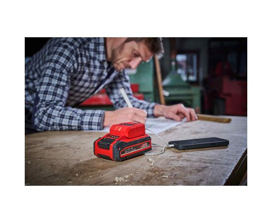 Зарядное устройство Einhell USB аккумуляторный TC-CP 18 Li USB A/C - Solo, PXC, 18В, Type-A/Type-C, 2A (4514148), изображение 6 Зарядное устройство Einhell USB аккумуляторный TC-CP 18 Li USB A/C - Solo, PXC, 18В, Type-A/Type-C, 2A (4514148), изображение 6