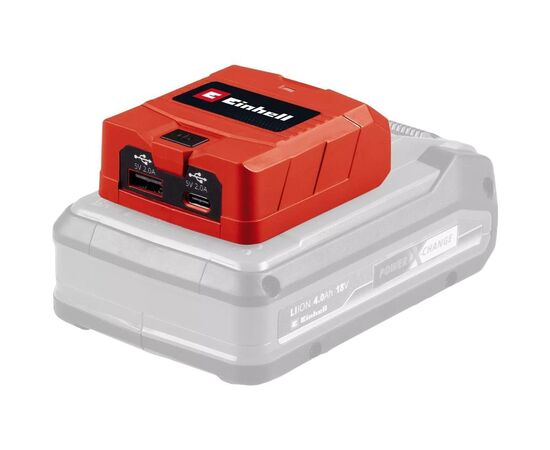 Зарядное устройство Einhell USB аккумуляторный TC-CP 18 Li USB A/C - Solo, PXC, 18В, Type-A/Type-C, 2A (4514148)