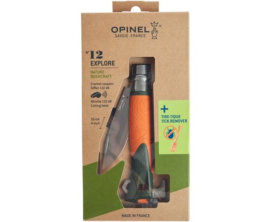 Нож Opinel 12 Explore Tick Remover Orange (002454), изображение 8 Нож Opinel 12 Explore Tick Remover Orange (002454), изображение 8